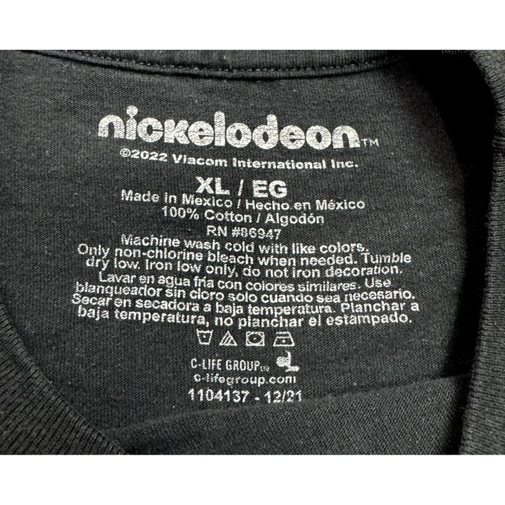 Nickelodeon Black Best of the 90’s Graphic Print T-Shirt Short Sleeve Y2K 90’s